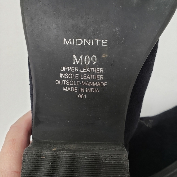 Steve Madden Midnite Ankle Bootie Blue Suede size 9 - Picture 9 of 9